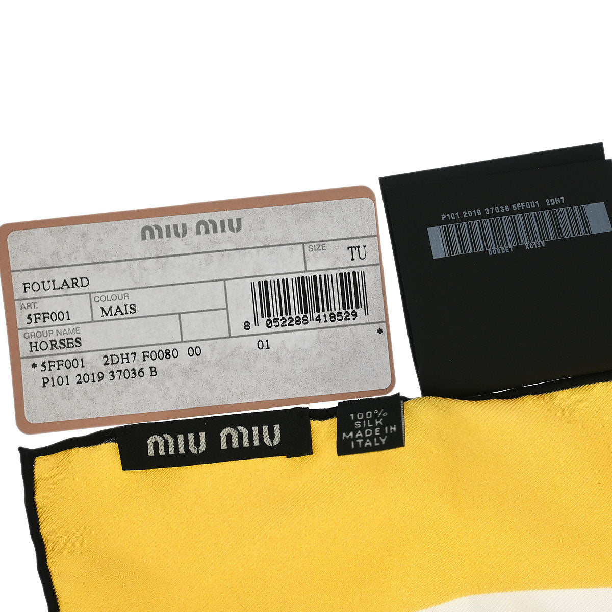 Miu Miu Scarf Yellow #TU Small Good