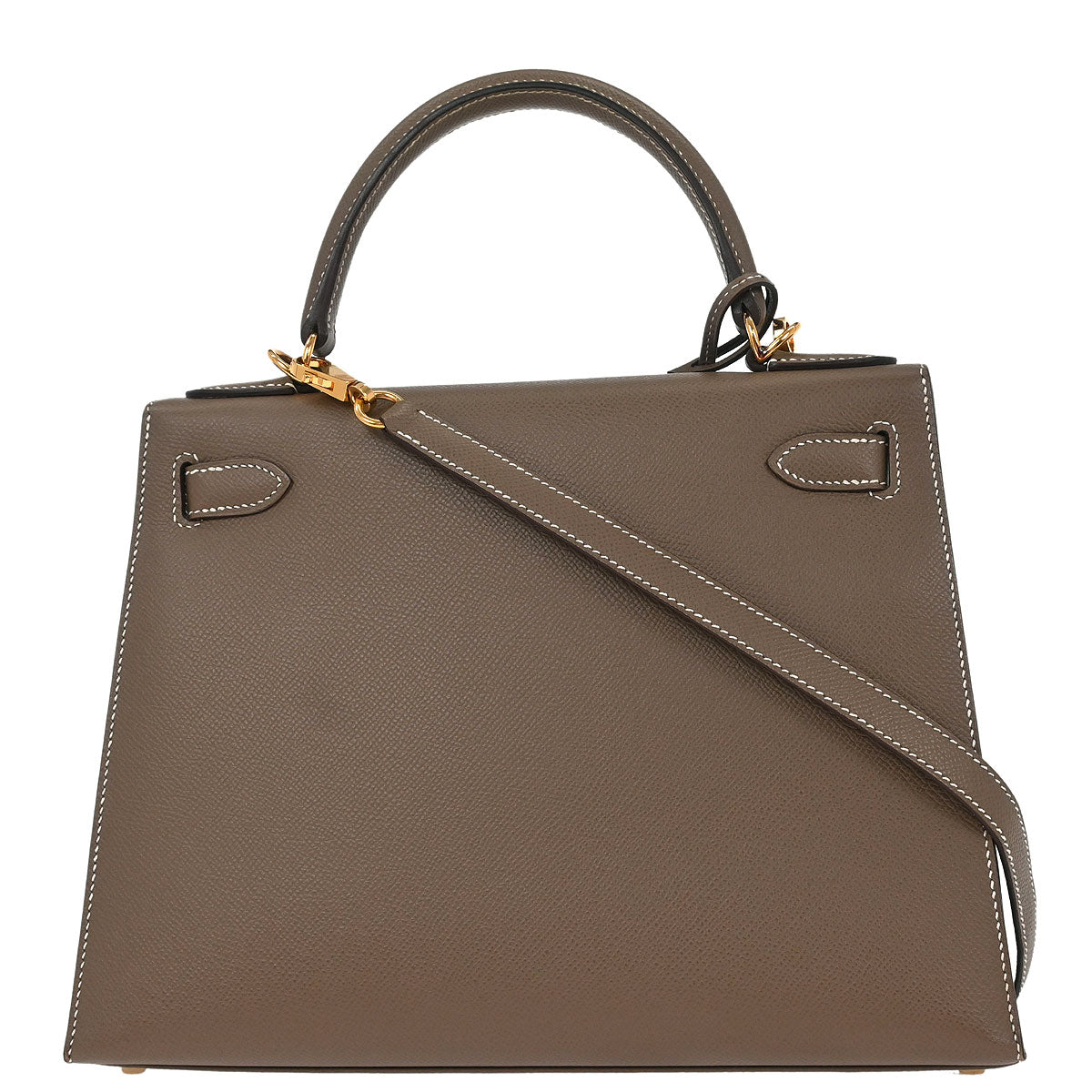 Hermes Etoupe Epsom Kelly 28 Sellier 2way Shoulder Handbag