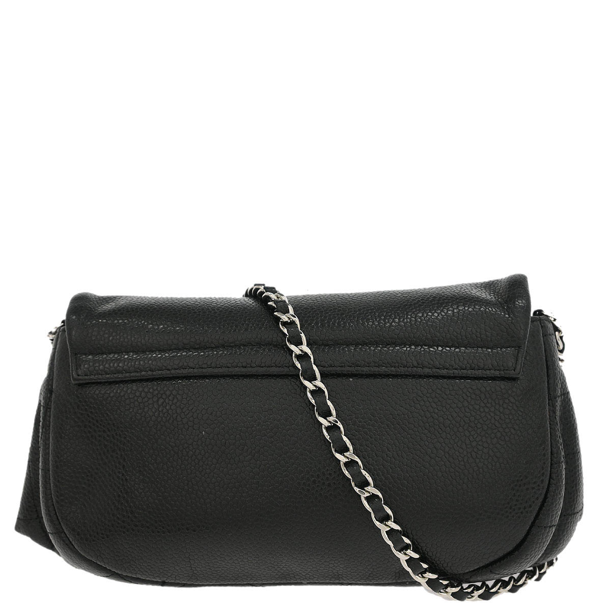 Chanel Black Caviar Half Moon WOC Shoulder Wallet Bag