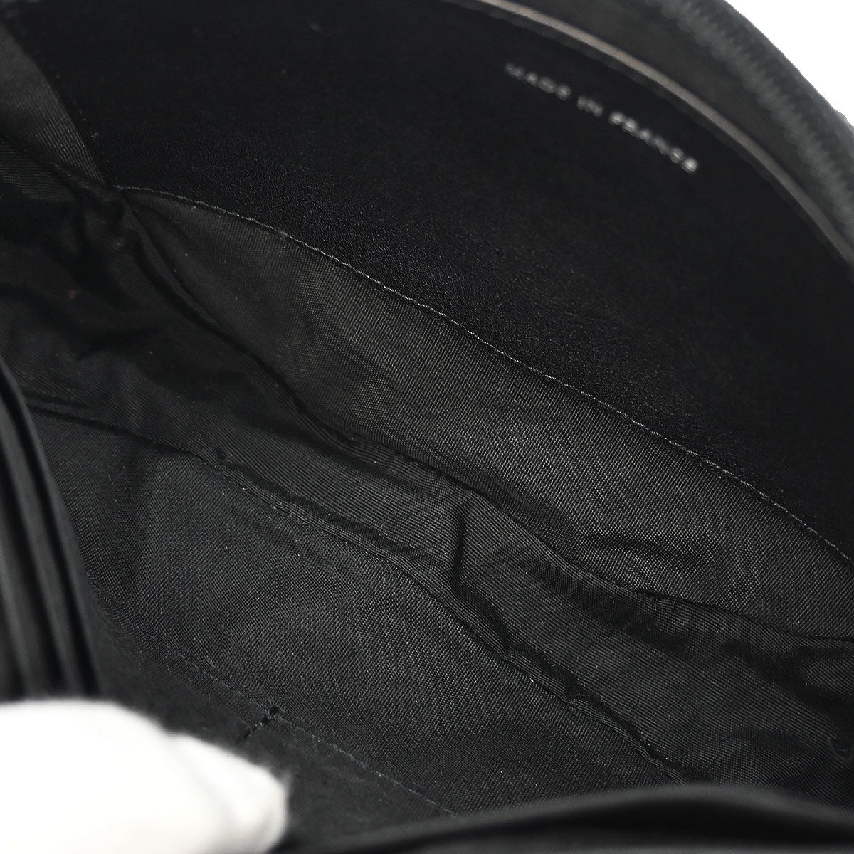 Chanel Black Caviar Half Moon WOC Shoulder Wallet Bag