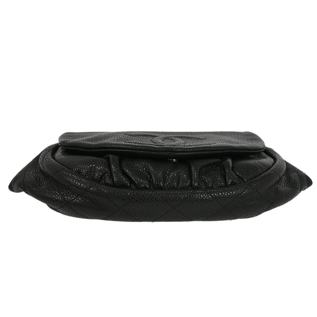 Chanel Black Caviar Half Moon WOC Shoulder Wallet Bag