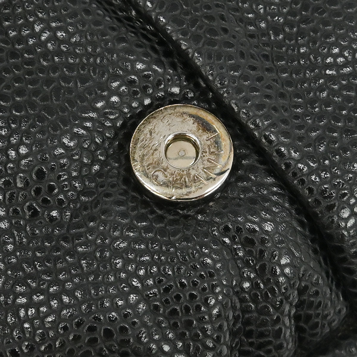 Chanel Black Caviar Half Moon WOC Shoulder Wallet Bag