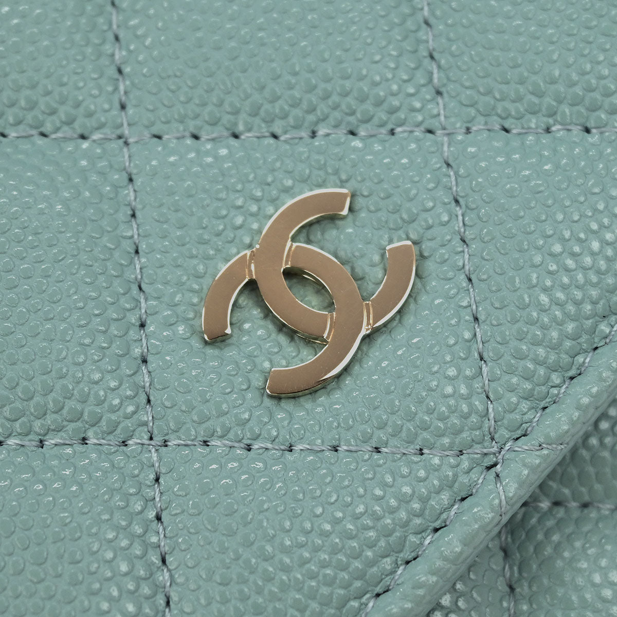 Chanel Light Blue Caviar Classic WOC Wallet On Chain