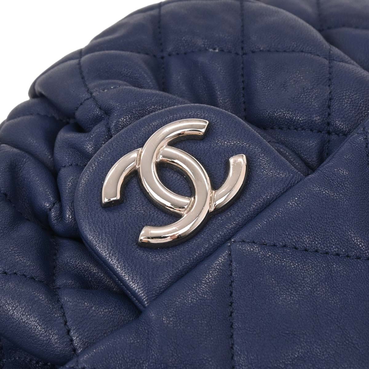 Chanel 2013-2014 Blue Calfskin Chain Around Shoulder Bag