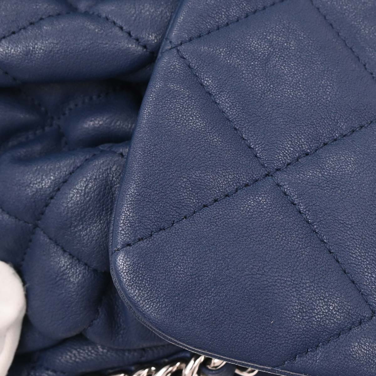 Chanel 2013-2014 Blue Calfskin Chain Around Shoulder Bag