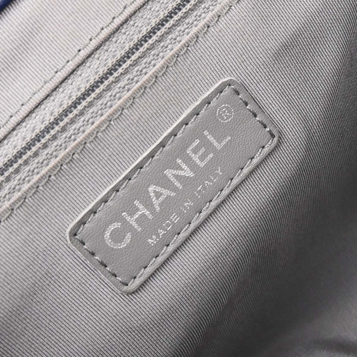Chanel 2013-2014 Blue Calfskin Chain Around Shoulder Bag