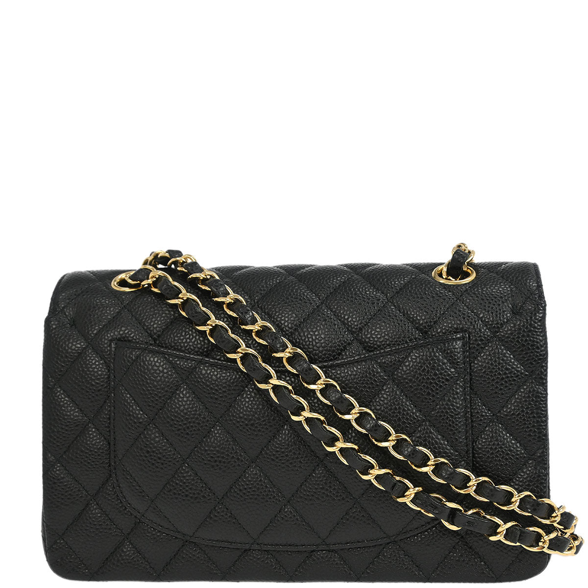 Chanel 2019 Black Caviar Small Classic Double Flap Shoulder Bag