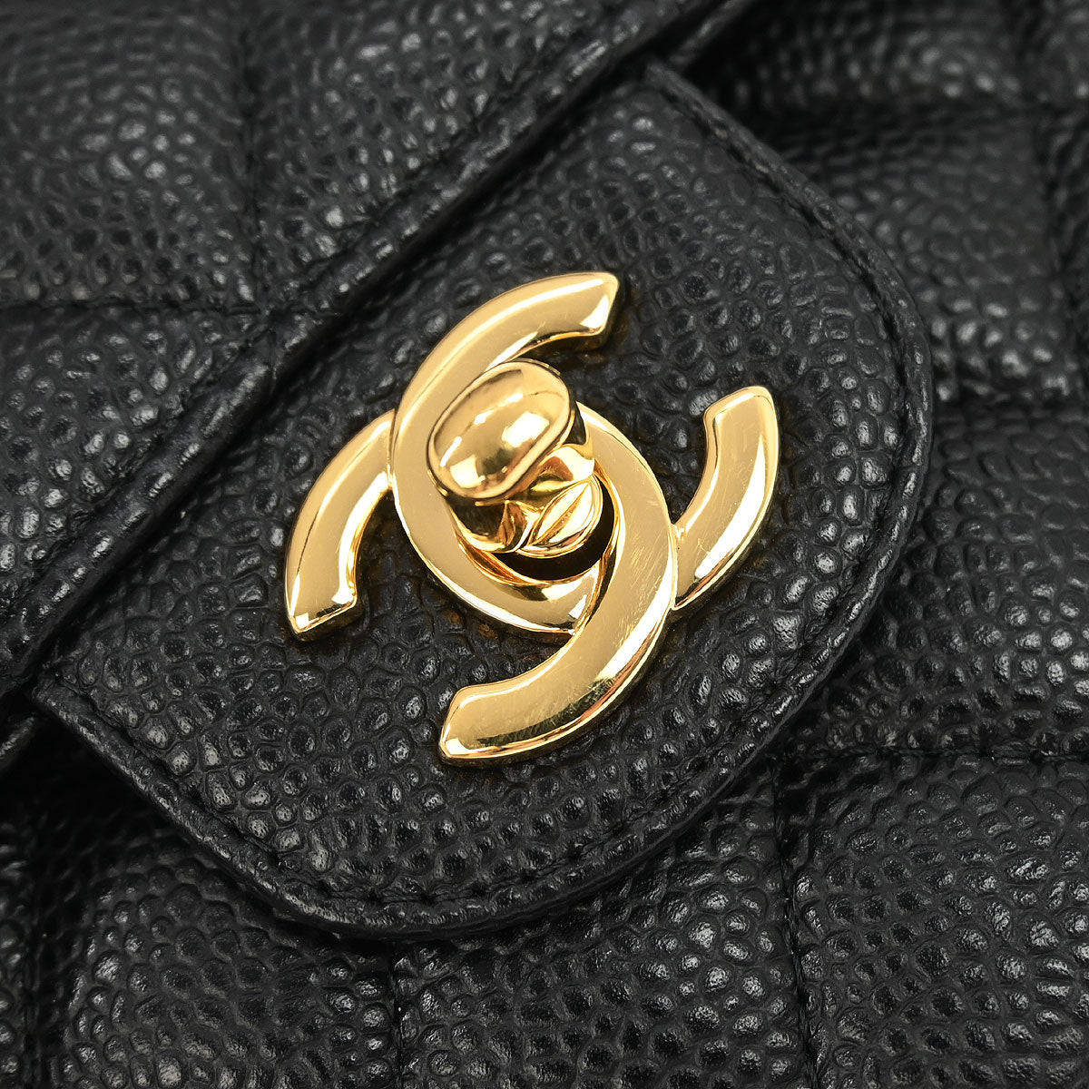 Chanel 2019 Black Caviar Small Classic Double Flap Shoulder Bag