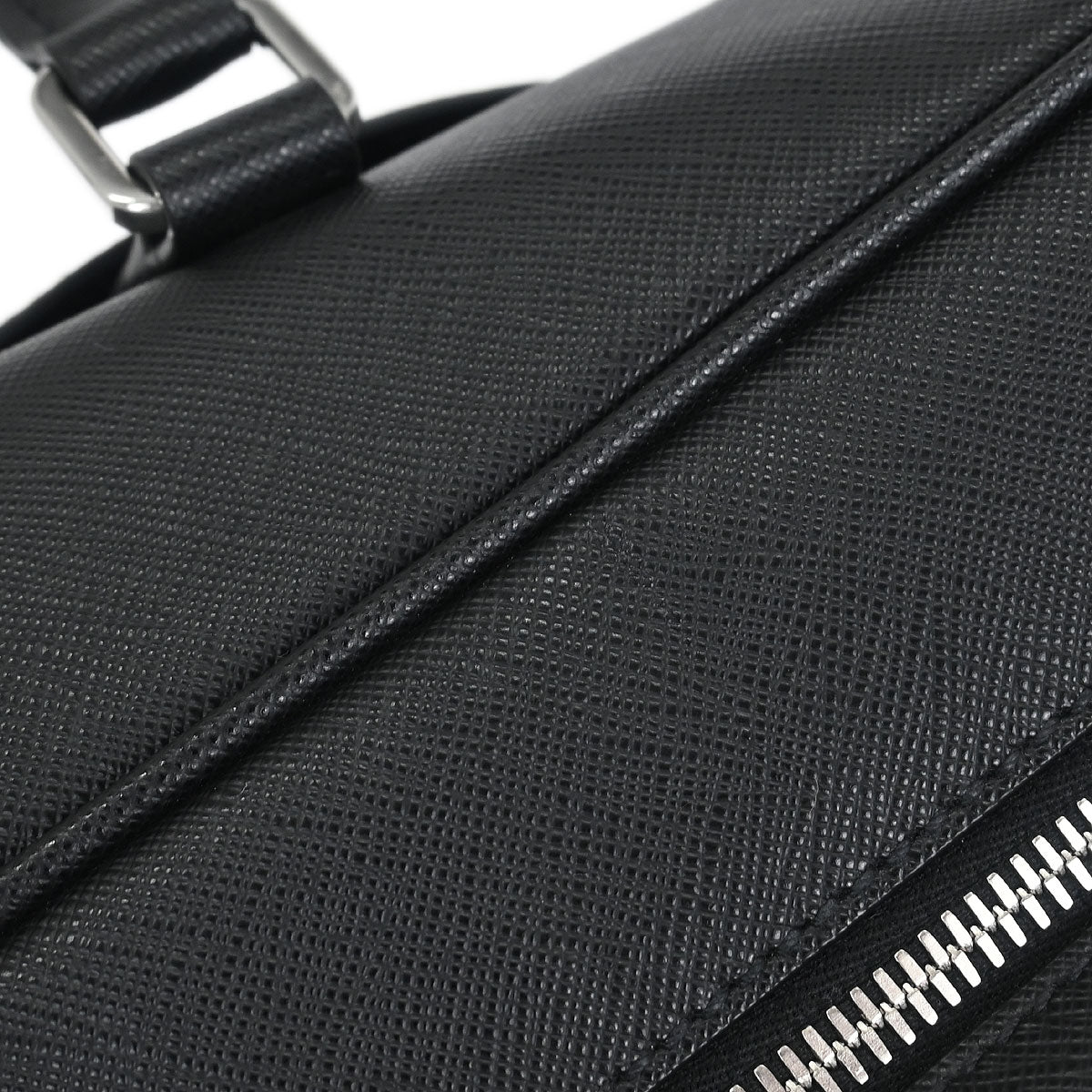 Prada Black Leather Travel Handbag