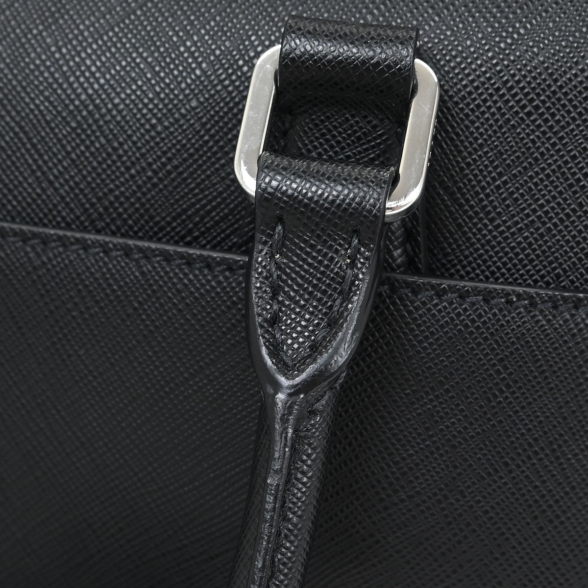 Prada Black Leather Travel Handbag