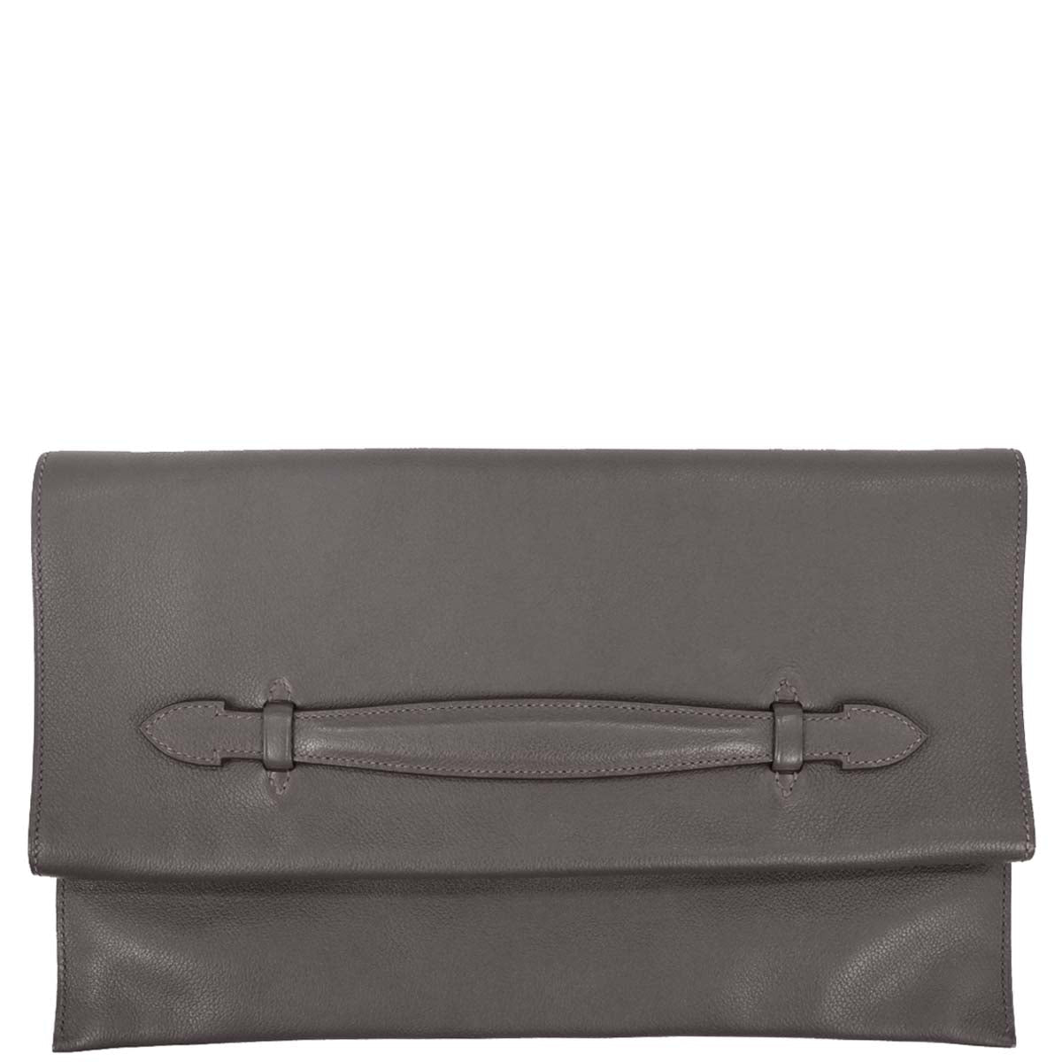 Hermes Etain Evercolor Pliplat Clutch Bag
