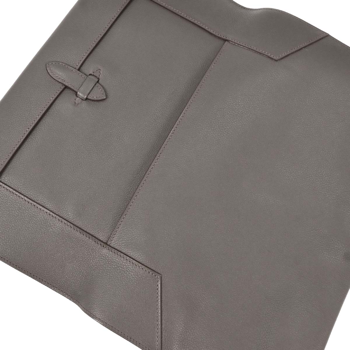 Hermes Etain Evercolor Pliplat Clutch Bag