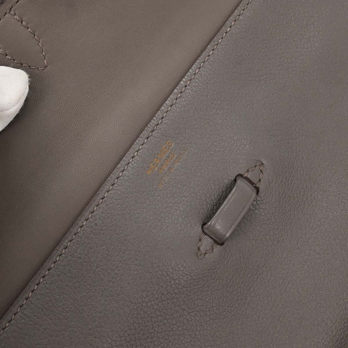 Hermes Etain Evercolor Pliplat Clutch Bag