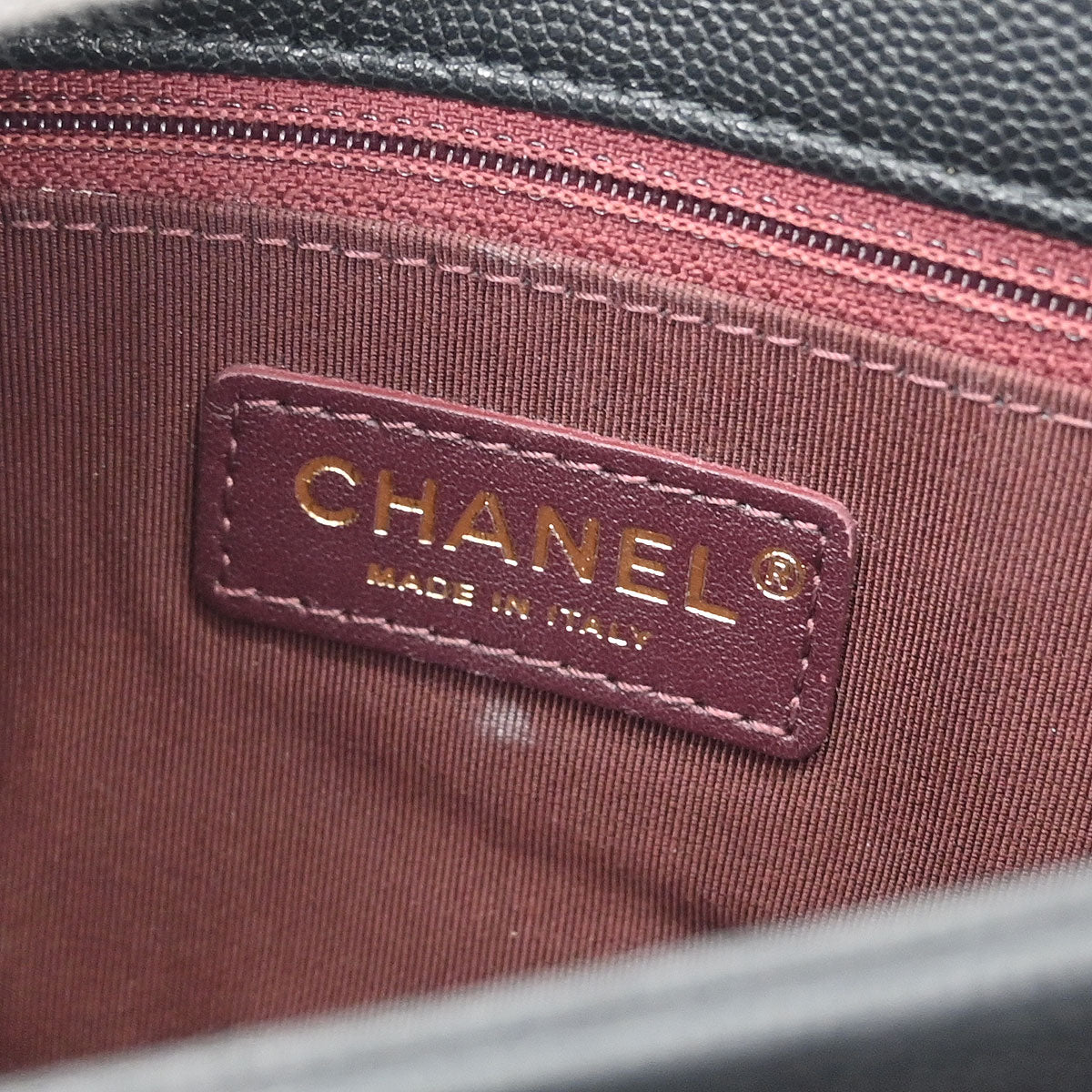 Chanel 2018-2019 Black Caviar Suede Coco Flap Shoulder Bag