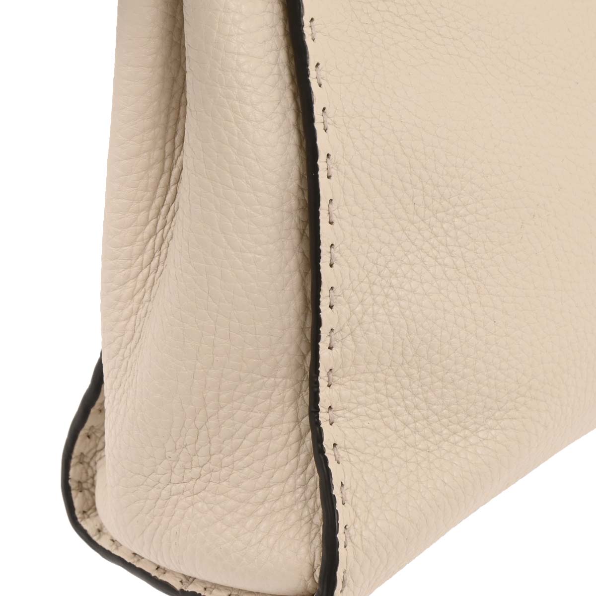 Fendi Off-white Leather Peekaboo 2way Shoulder Handbag