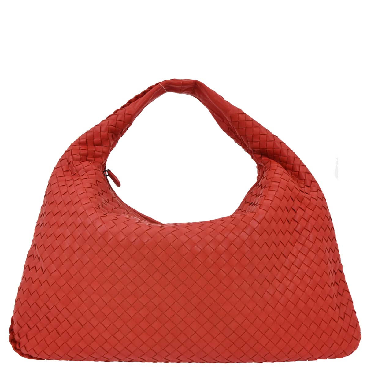 Bottega Veneta Red Intrecciato Hobo Handbag