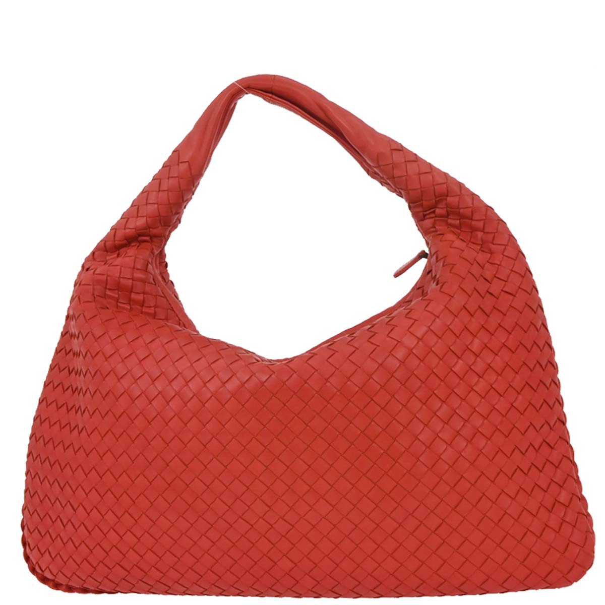 Bottega Veneta Red Intrecciato Hobo Handbag