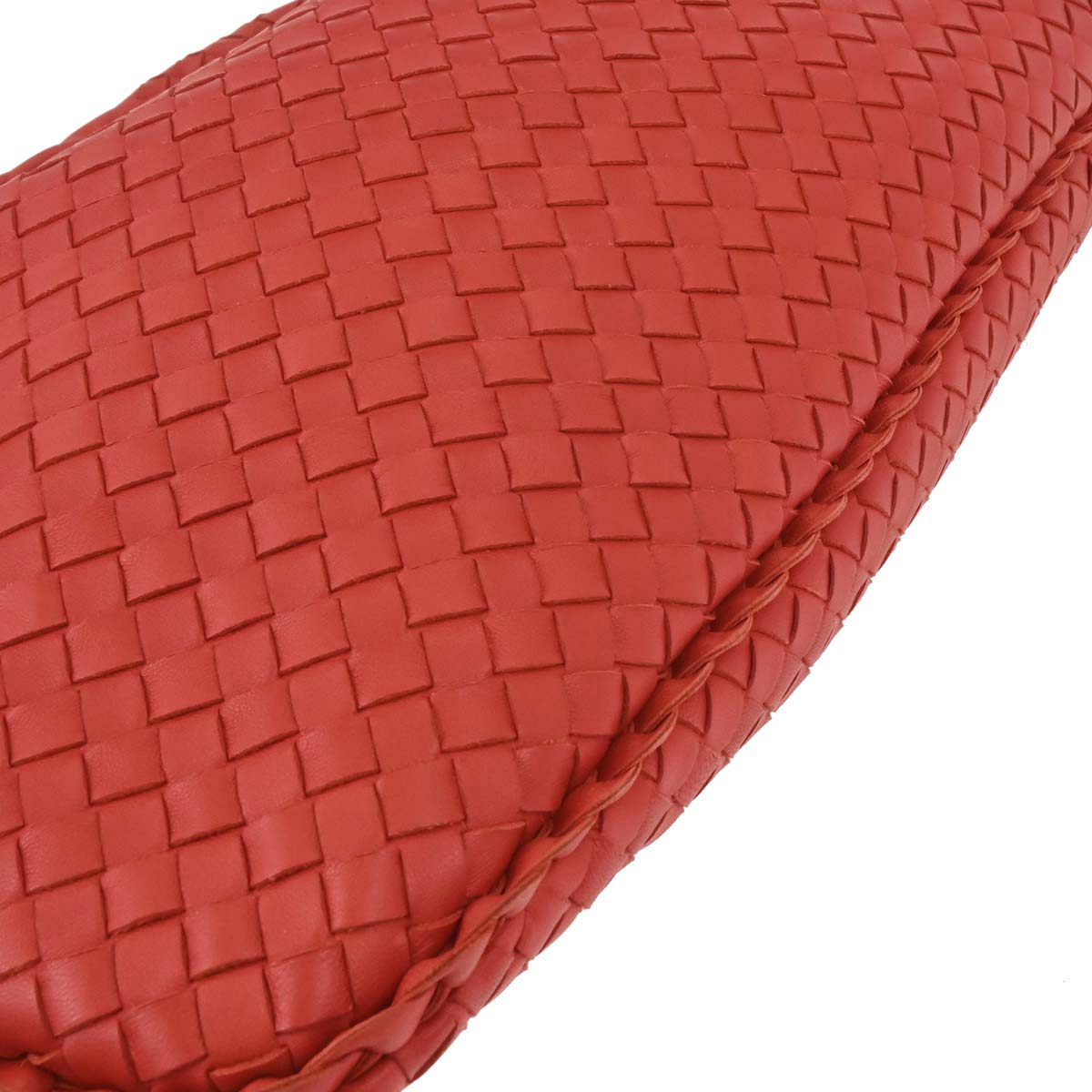Bottega Veneta Red Intrecciato Hobo Handbag