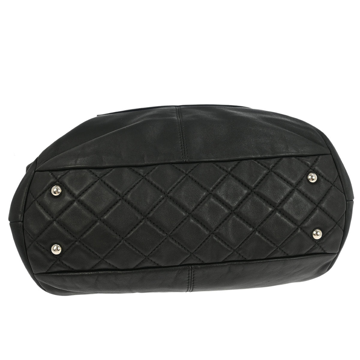 Chanel Black Calfskin Trianon Tote 2way Shoulder Handbag