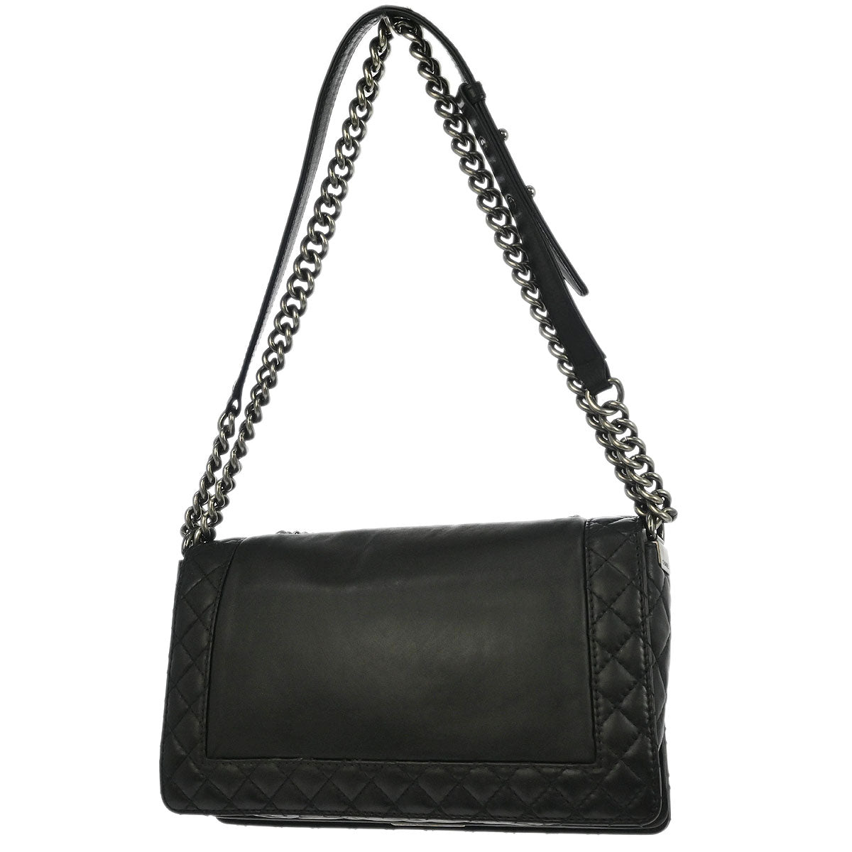 Boy 2013-2014 Reverso Chanel Black Lambskin New Medium Shoulder Bag