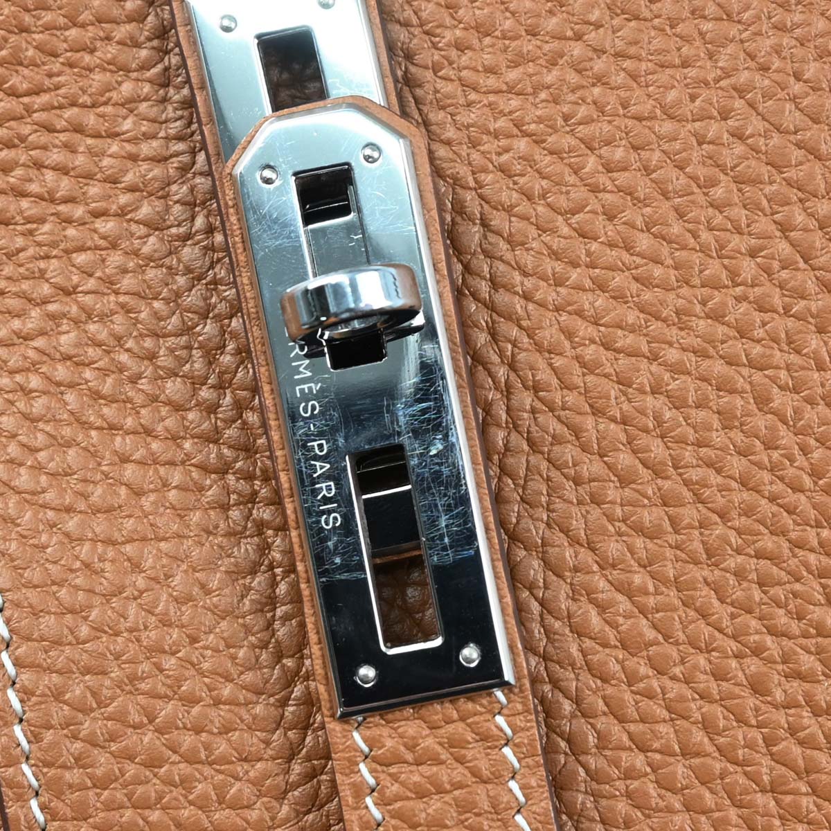 Hermes Gold Taurillon Clemence Kelly Depeche 38 Business Handbag