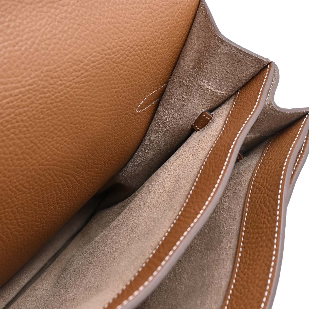 Hermes Gold Taurillon Clemence Kelly Depeche 38 Business Handbag