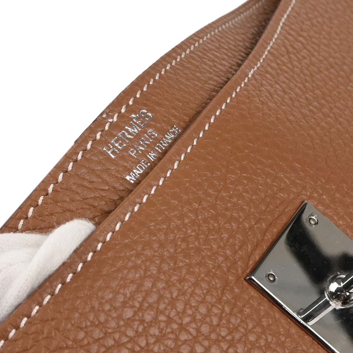 Hermes Gold Taurillon Clemence Kelly Depeche 38 Business Handbag