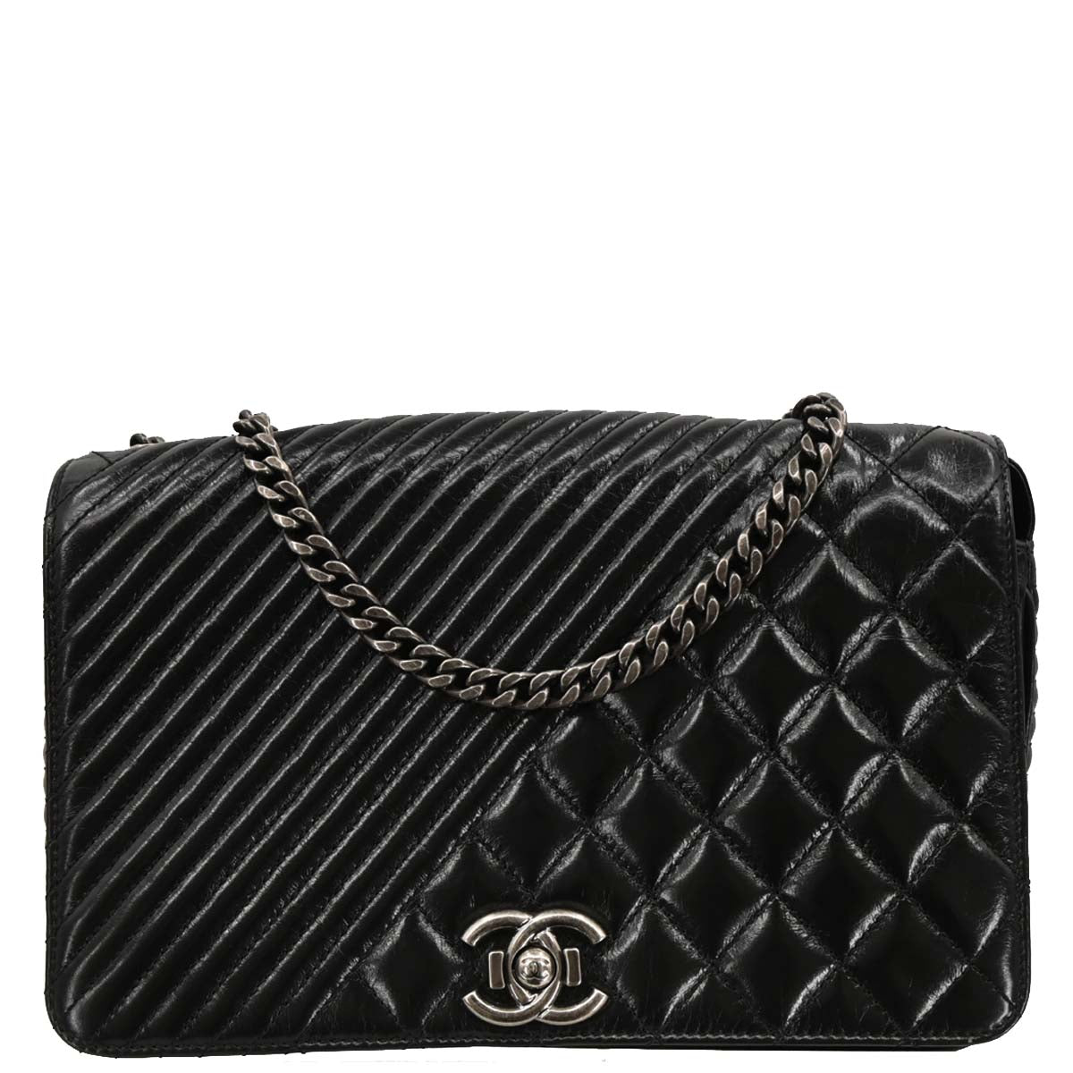 Chanel Black Calfskin Coco Boy Flap Shoulder Bag