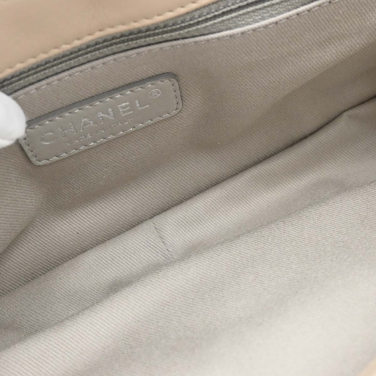 Chanel 2012 Beige Lambskin Country Chic Flap Bag Shoulder Bag