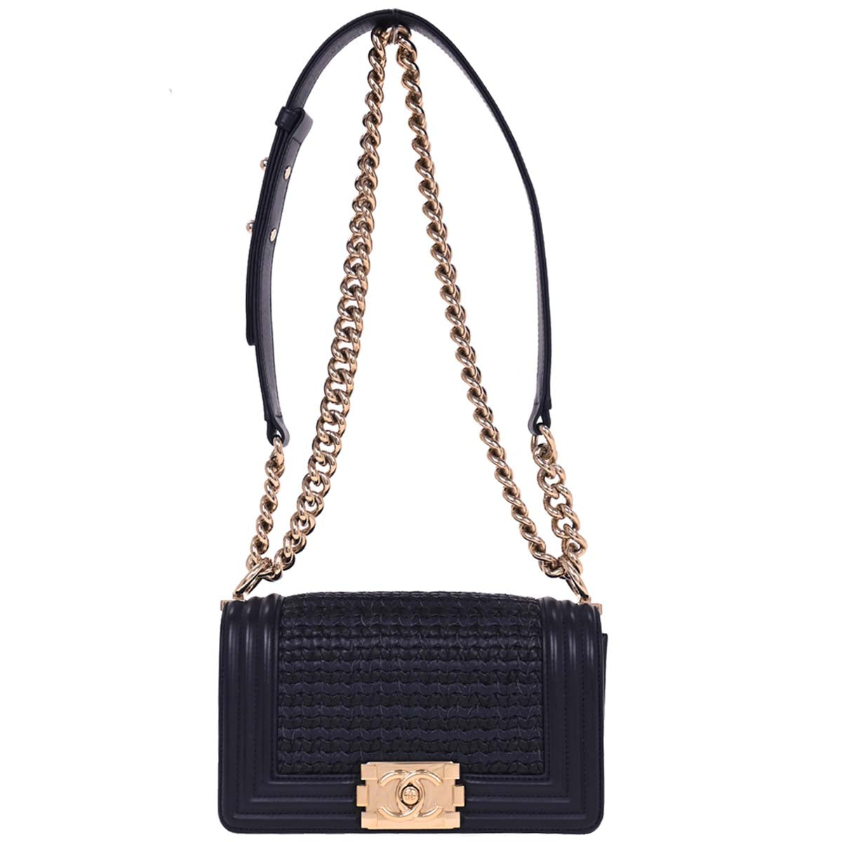 Boy Chanel 2018-2019 Navy Lambskin Small Chain Shoulder Bag