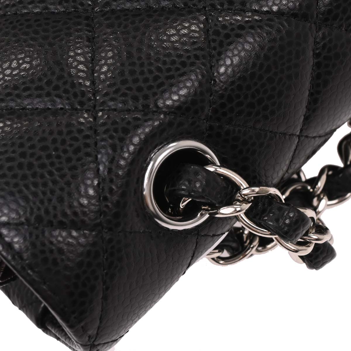 Chanel Black Caviar Small Classic Double Flap Shoulder Bag