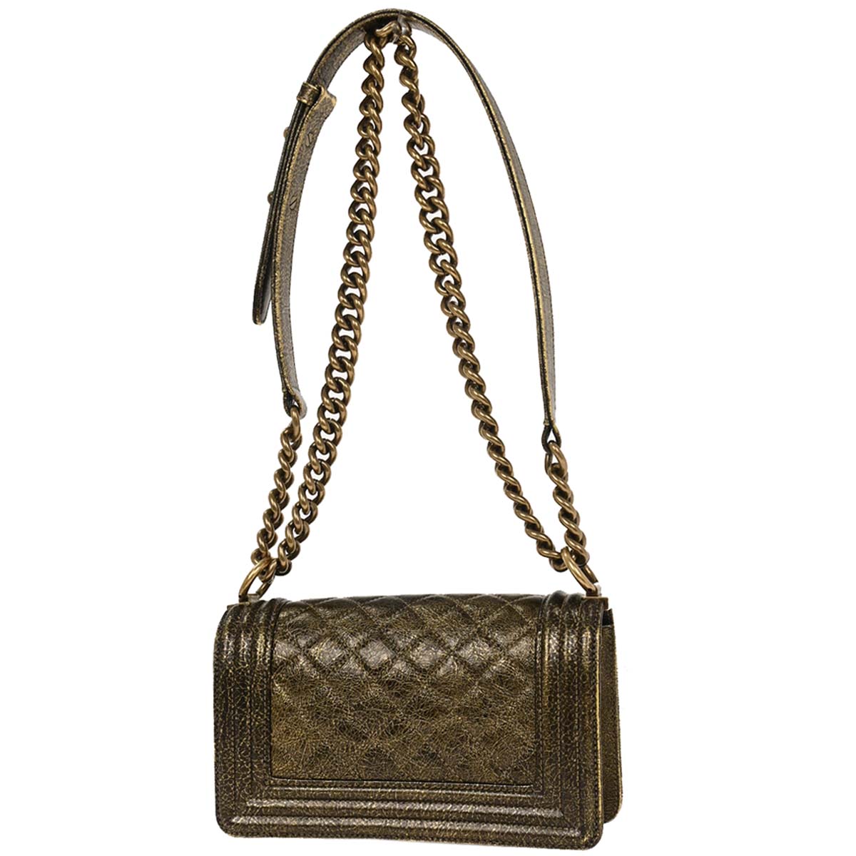 Boy Chanel 2017-2018 Gold Calfskin Small Chain Shoulder Bag