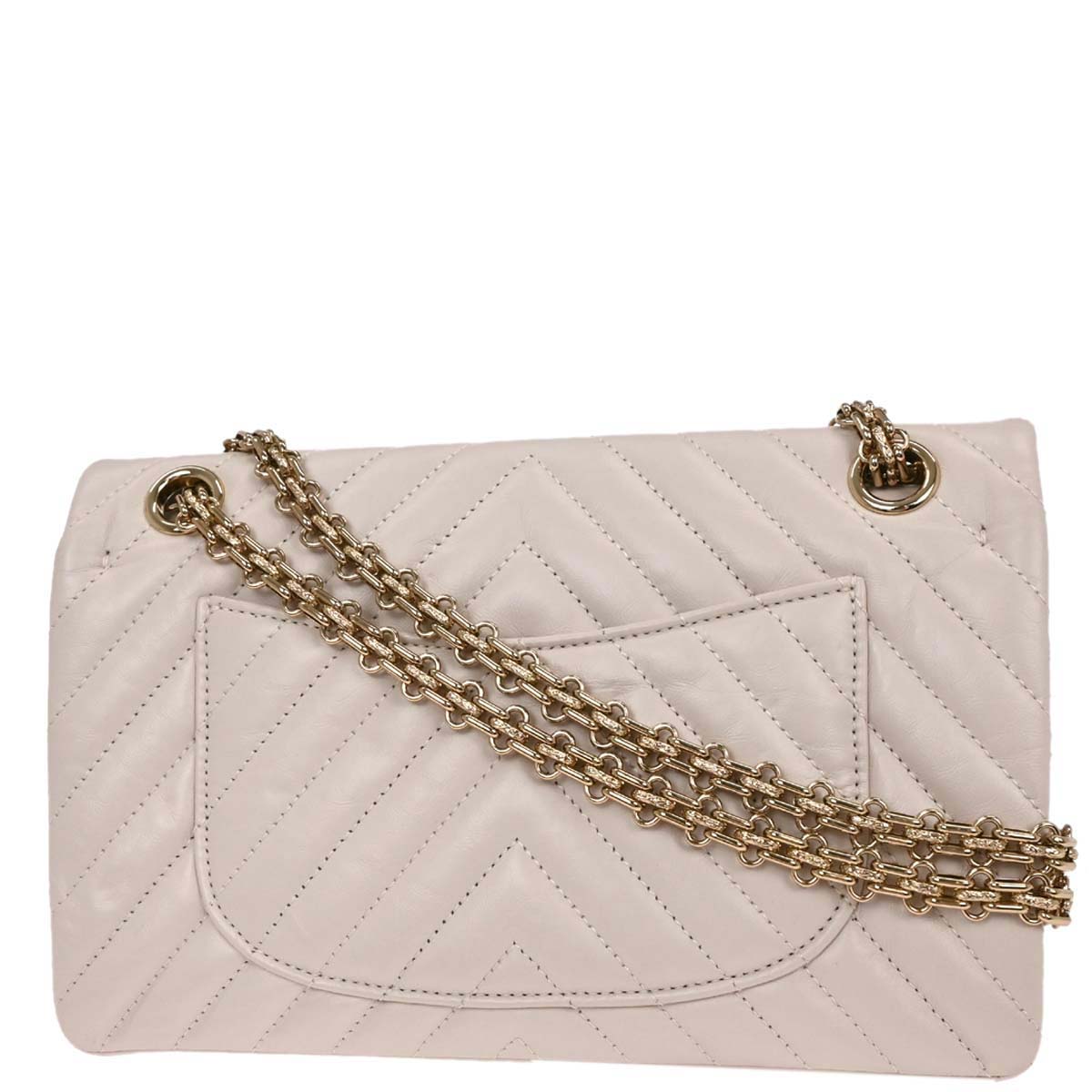Chanel 2018-2019 Light Pink Lambskin Chevron Small Classic Double Flap Shoulder Bag