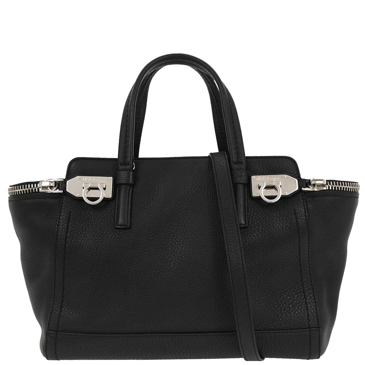 Salvatore Ferragamo Black 2way Shoulder Tote Bag