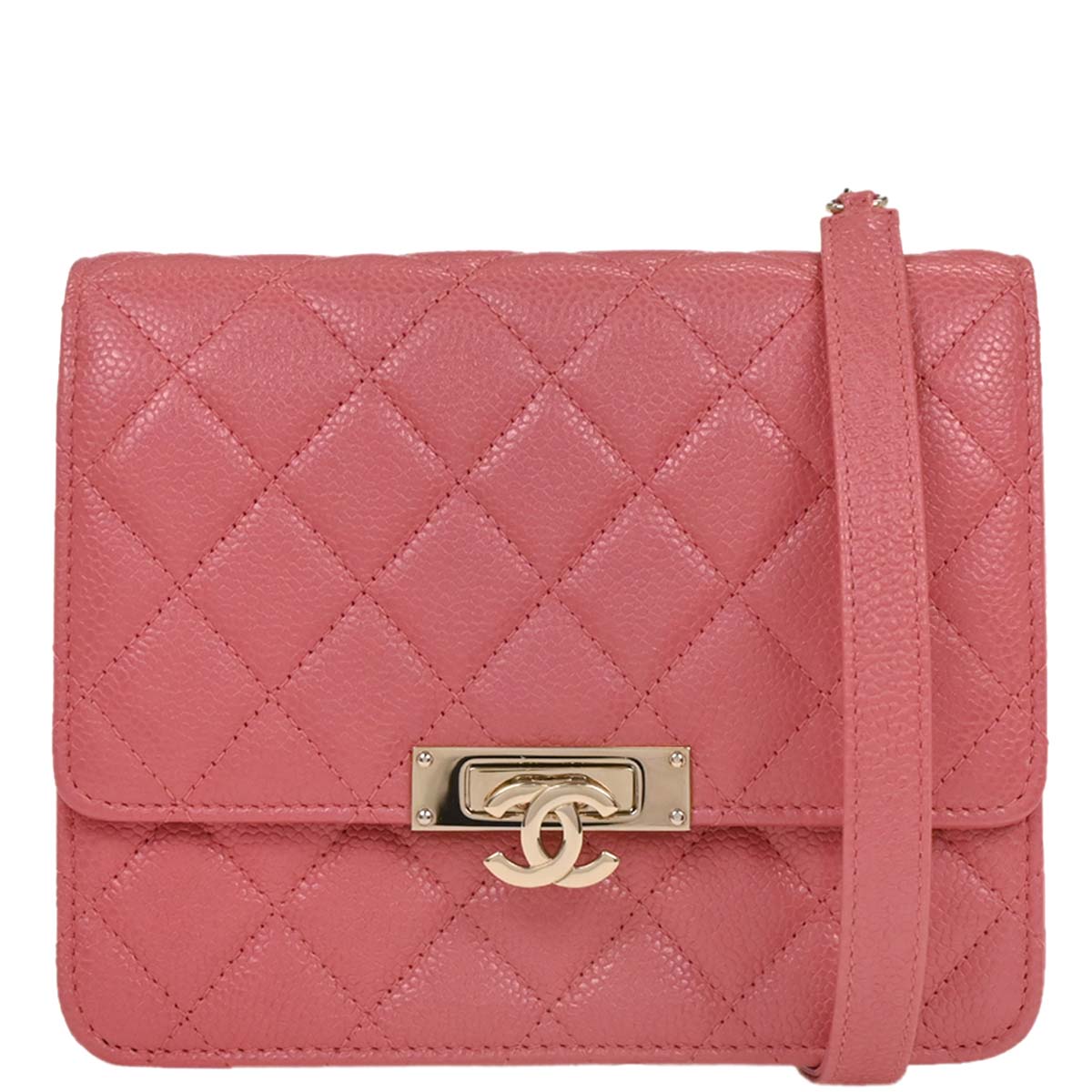 Chanel 2018 Pink Caviar Classic WOC Wallet On Chain