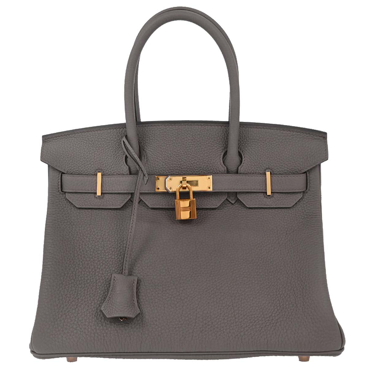 Hermes Gris Etain Togo Birkin 30 Handbag