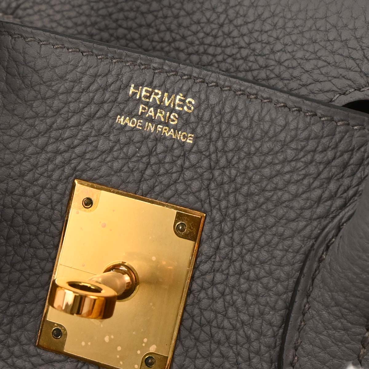Hermes Gris Etain Togo Birkin 30 Handbag