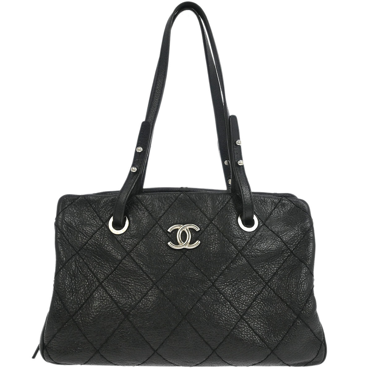 Chanel 2009-2010 Black Calfskin On the Road Tote Handbag