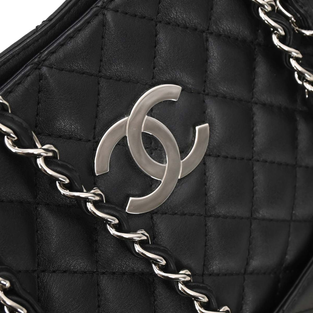 Chanel Black Calfskin Shoulder Tote Bag