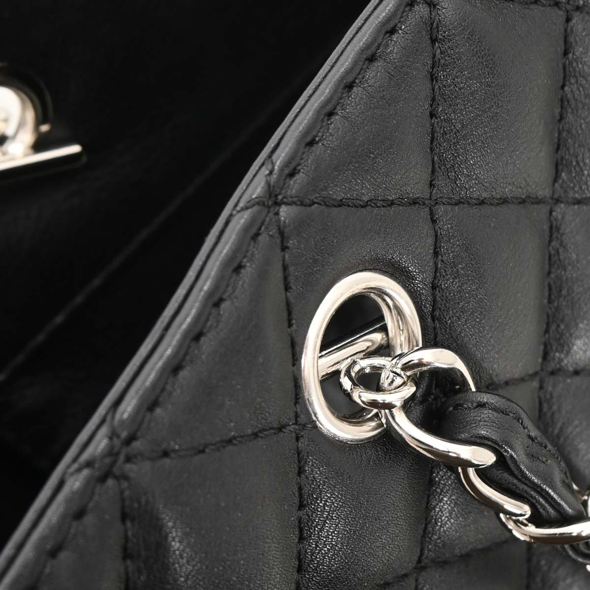 Chanel Black Calfskin Shoulder Tote Bag