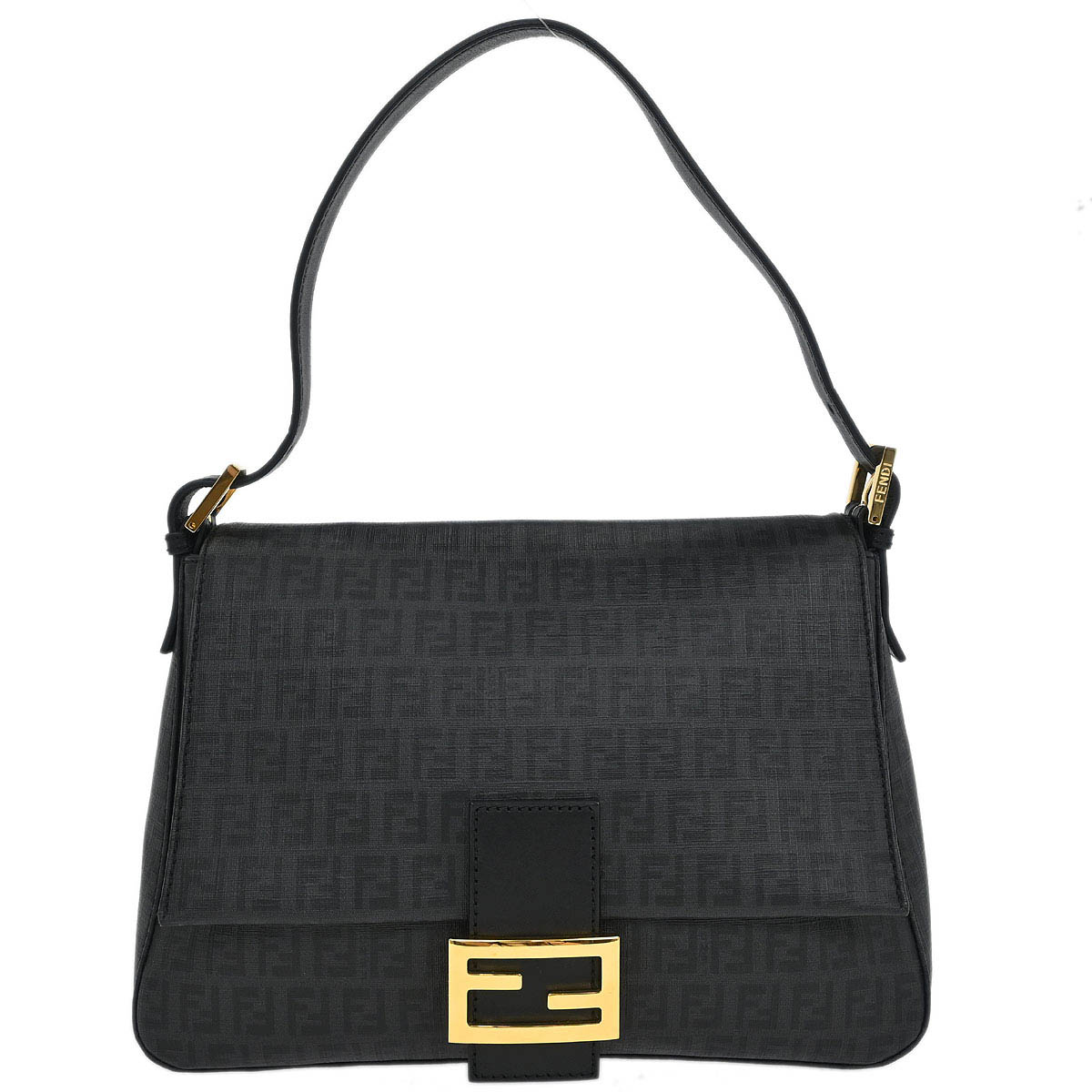 Fendi Gray Zucchino Mamma Baguette Handbag