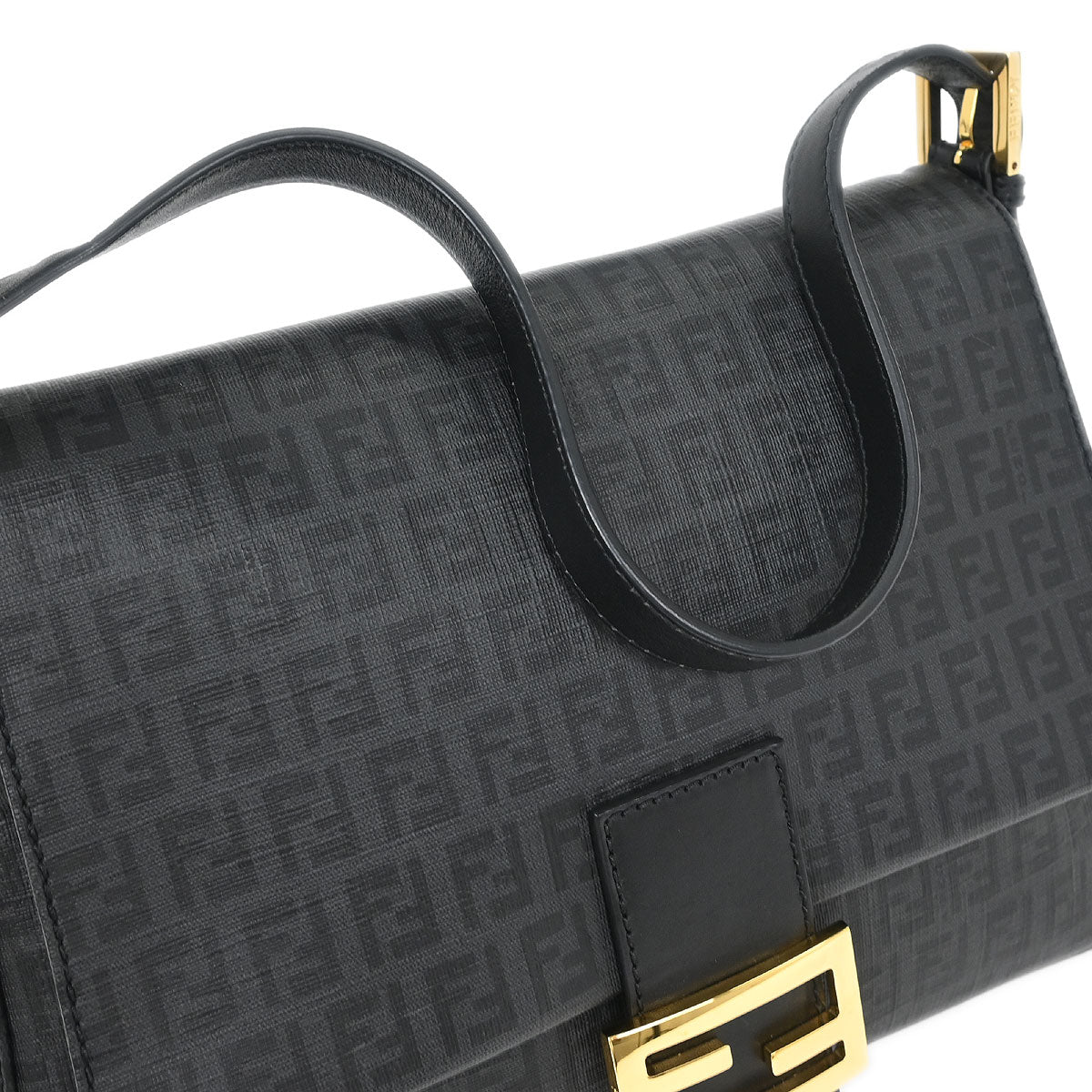 Fendi Gray Zucchino Mamma Baguette Handbag