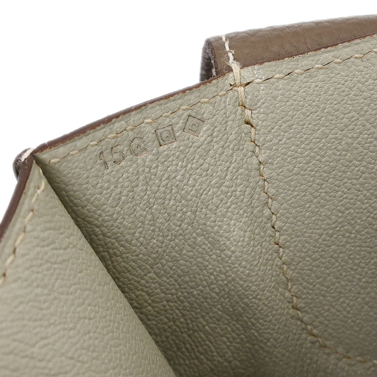 Hermes 2013 Etoupe Taurillon Clemence Steve Caporal 35 Shoulder Bag