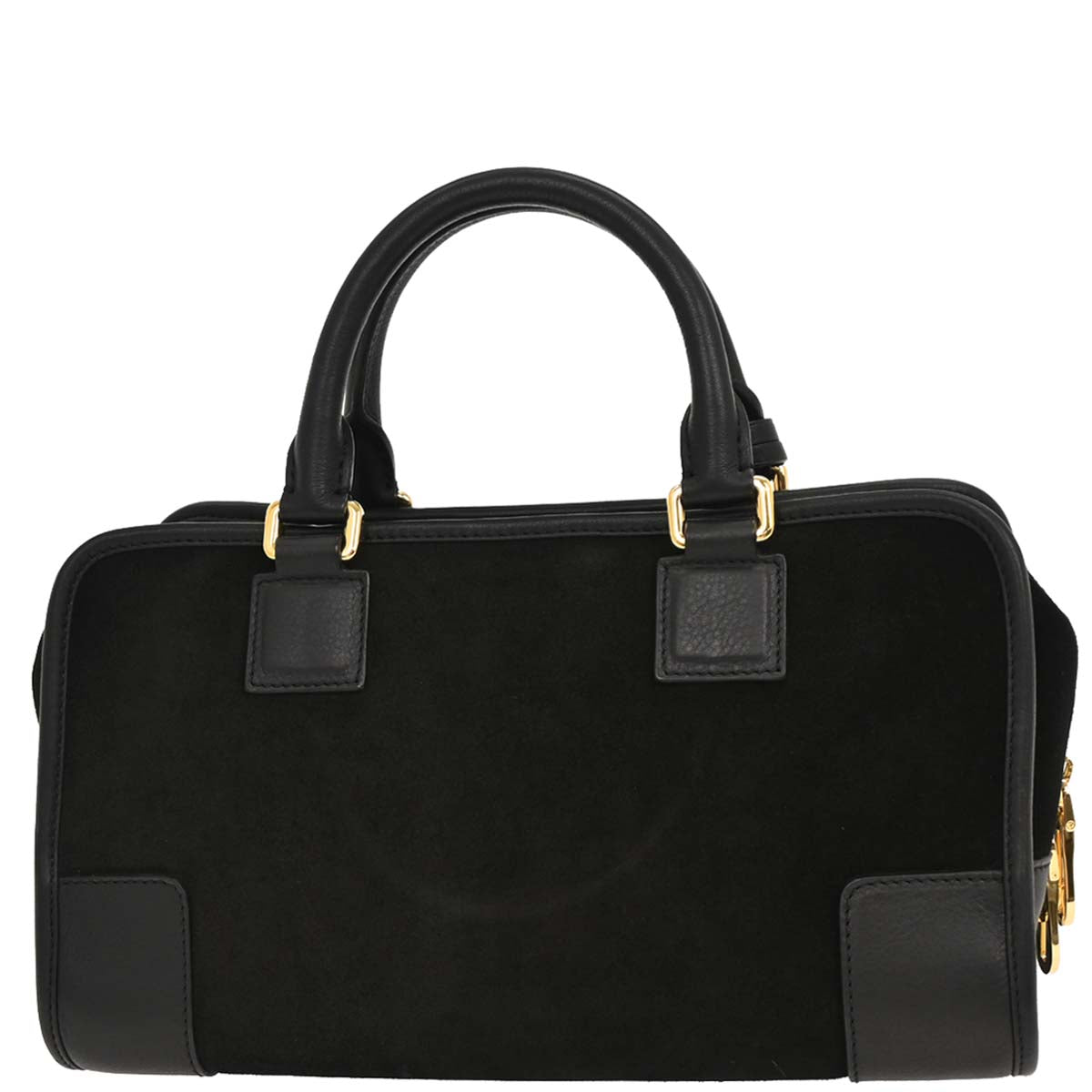 Loewe Black Suede Leather Amazona 28 Handbag
