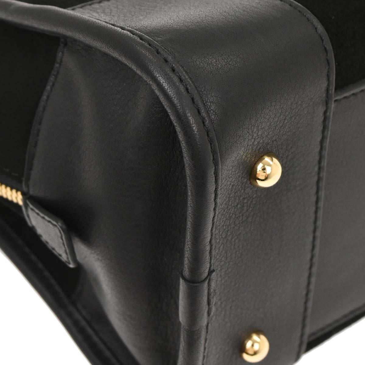 Loewe Black Suede Leather Amazona 28 Handbag