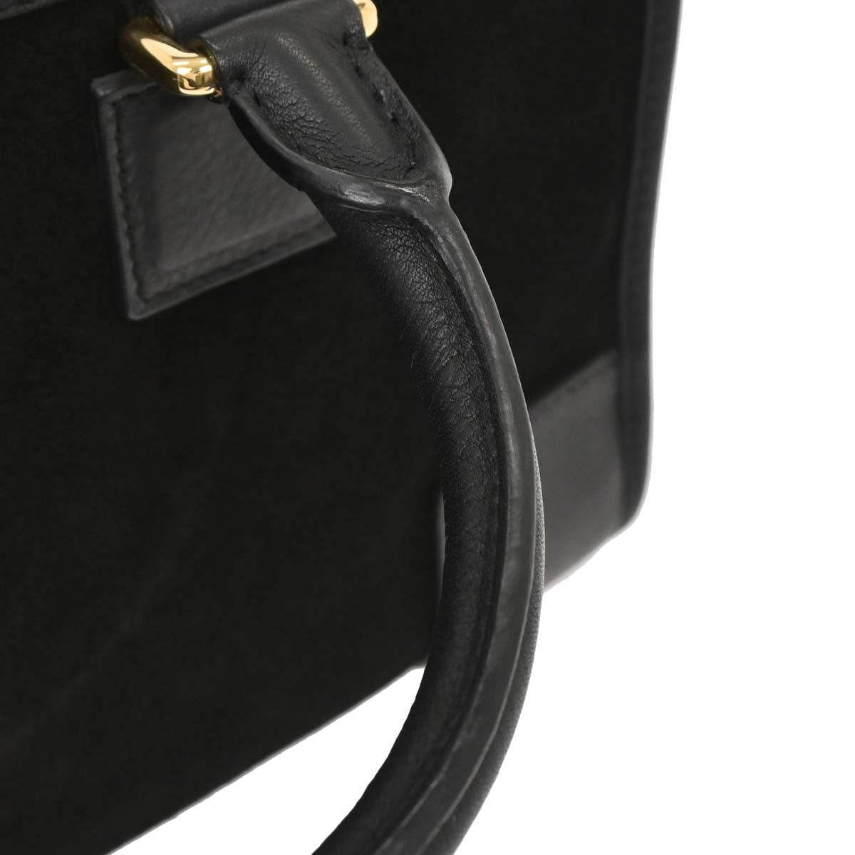 Loewe Black Suede Leather Amazona 28 Handbag
