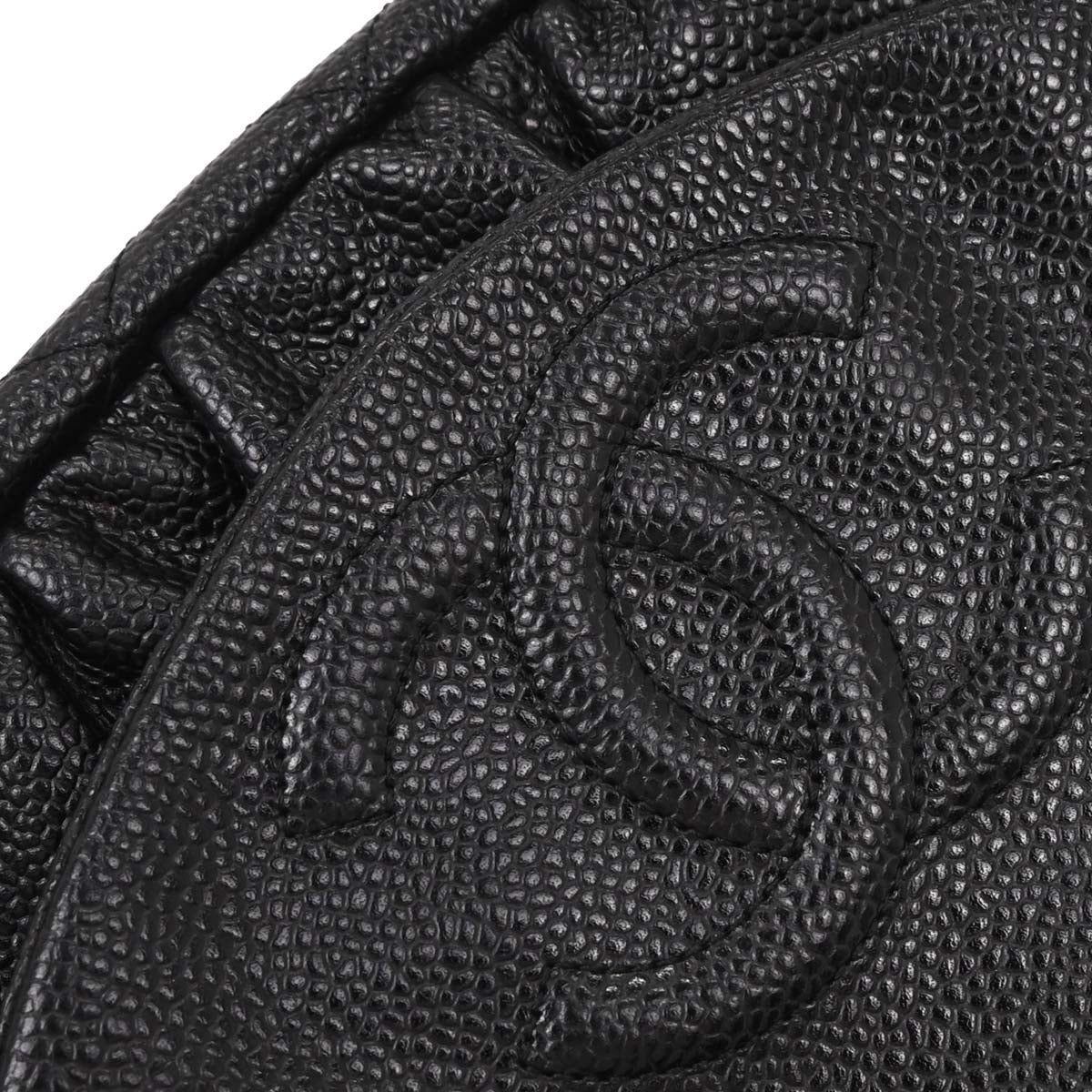 Chanel 2011 Black Caviar Half-Moon WOC Wallet On Chain