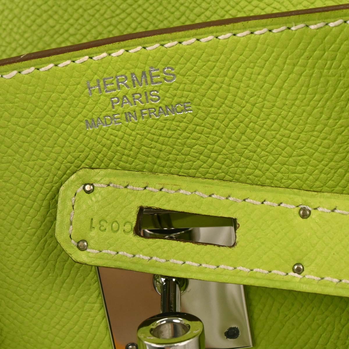 Hermes Kiwi Epsom Candy Birkin 35 Handbag