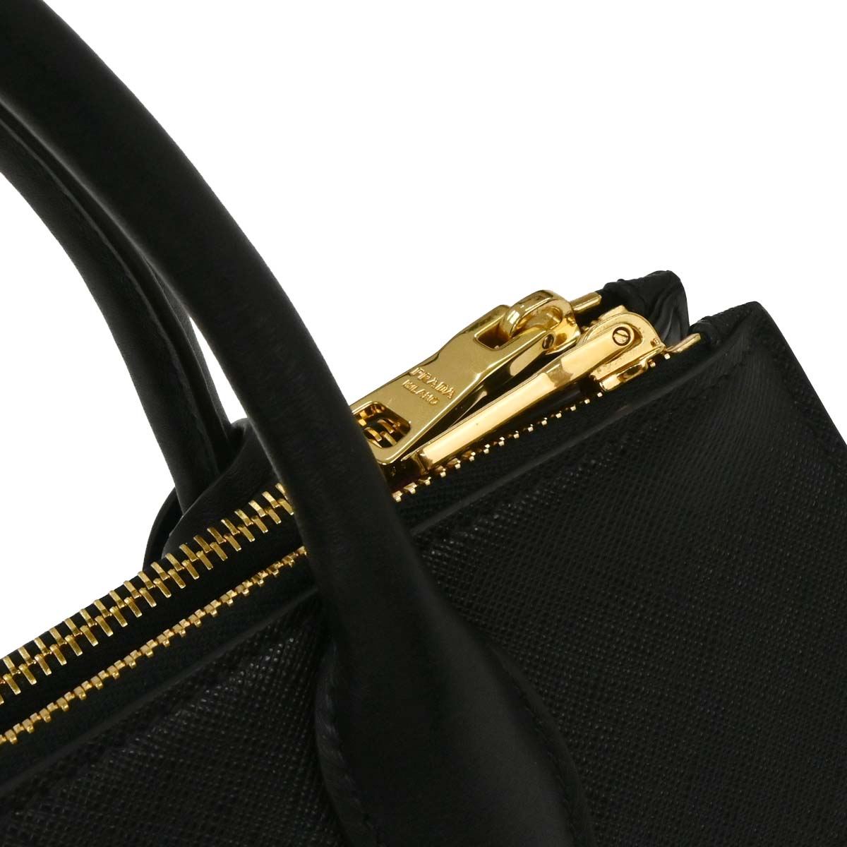 Prada Black Leather Paradigme 2way Shoulder Tote Handbag