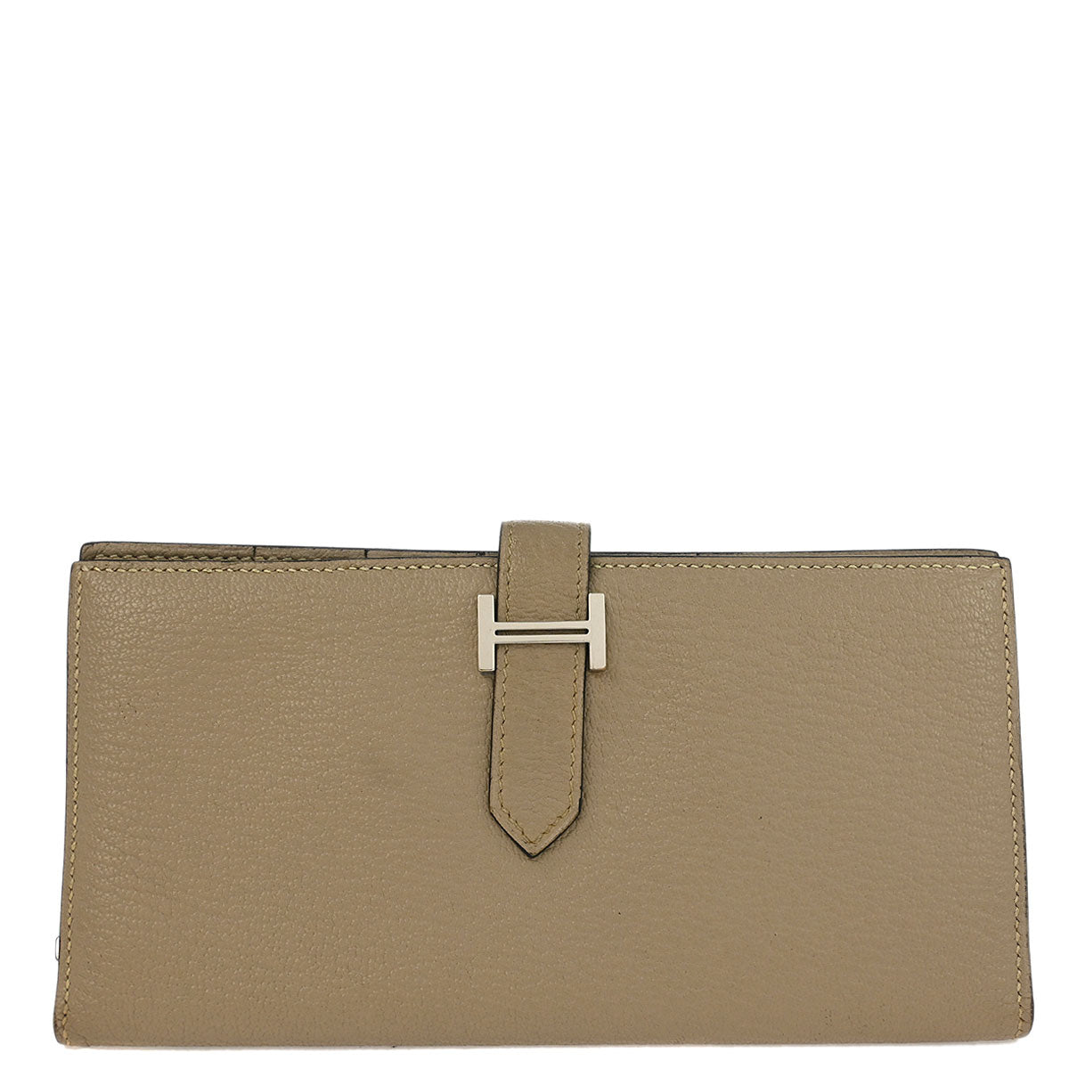 Hermes Gris Tourterelle Chevre Bearn Soufre Bifold Long Wallet